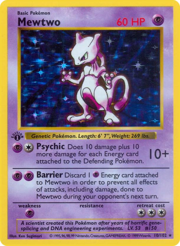 Mewtwo 1st Edition Base Set