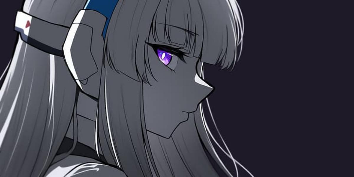 PP Anime Hitam Putih Girl Cool