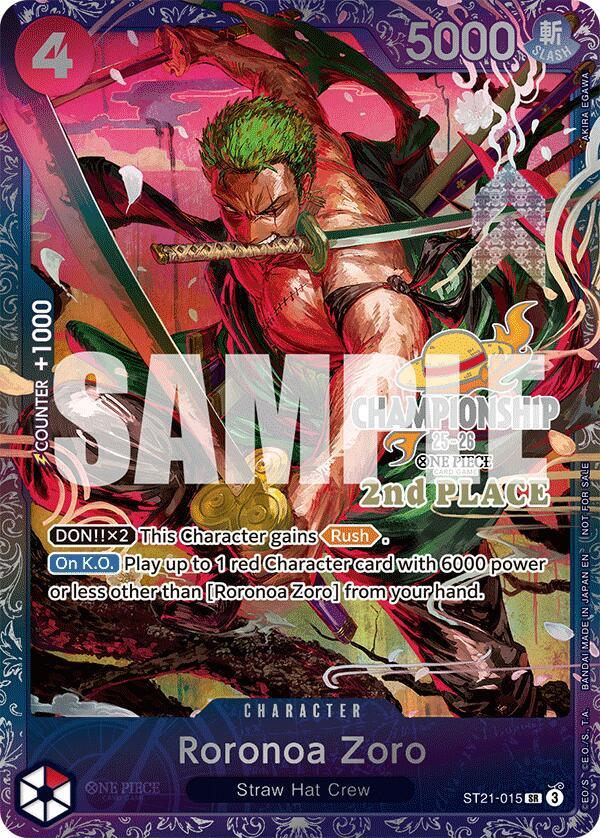 Roronoa Zoro (Championship 25-26, Juara 2)
