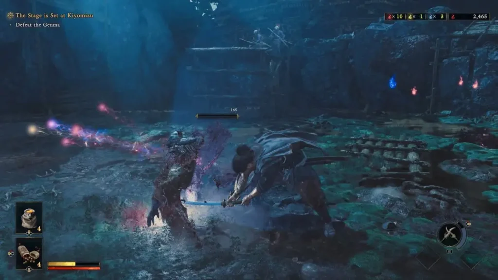 gameplay pertarungan onimusha