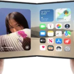 iPhone Duo dalam posisi terbuka