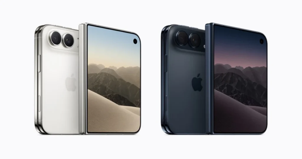 iPhone Duo warna Star White dan Night Sky bersebelahan