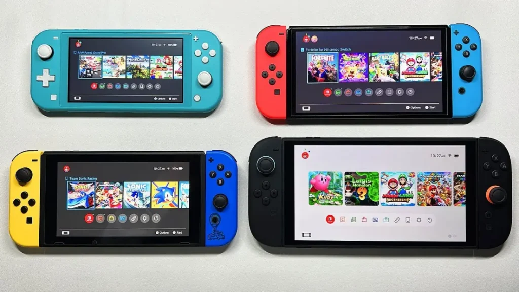 Perbandingan Nintendo Switch V1, Switch Lite, Switch OLED, dan Switch 2